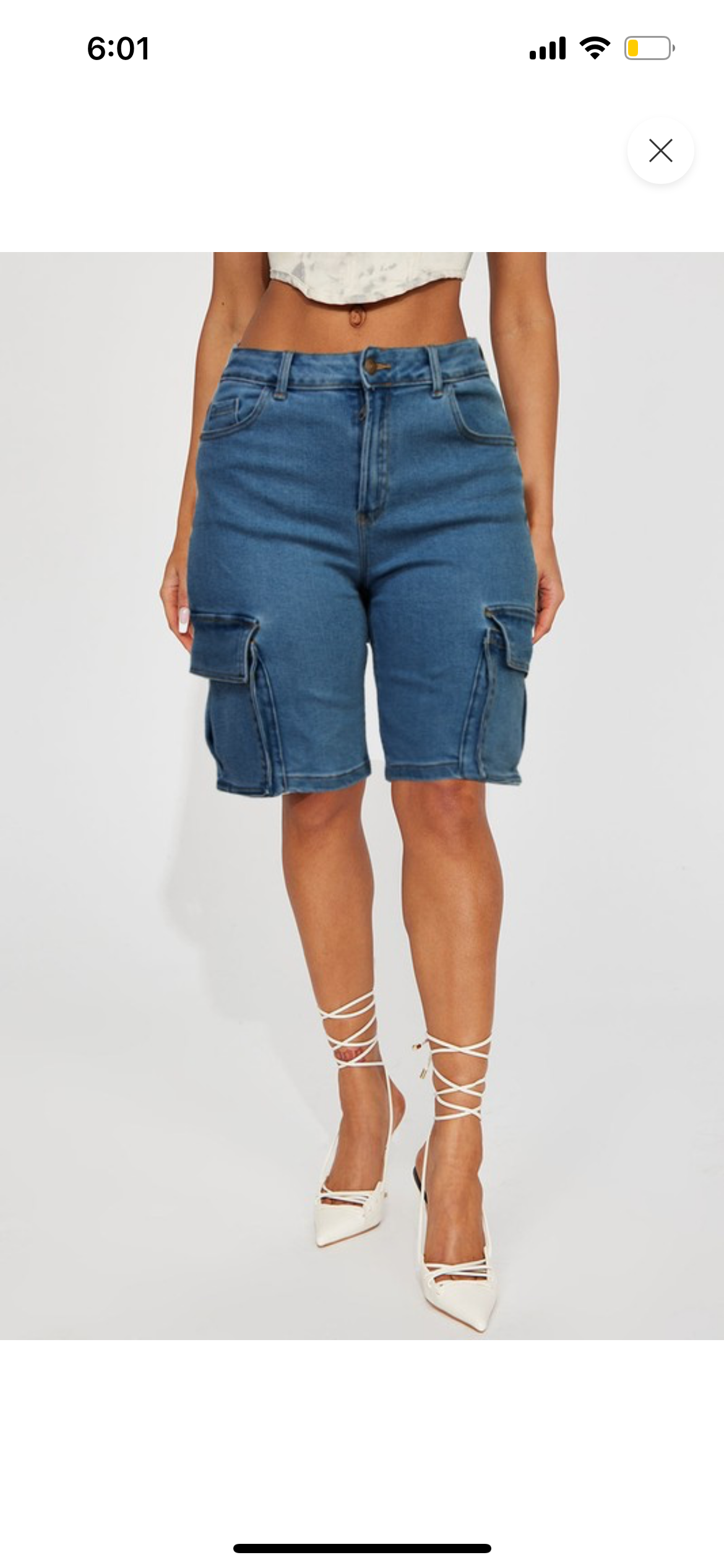 Denim Cargo Shorts